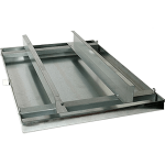 Condensate Metal Drain Pan, w/ Rail, 26 x 60 x 2", 24 ga